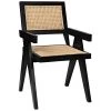 Chairs Noir Furniture Jude Chair W/Caning, Black