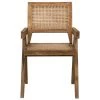 Noir Furniture Jude Chair, Teak With Caning