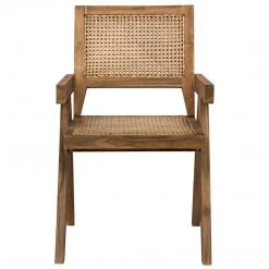 Noir Furniture Jude Chair, Teak With Caning