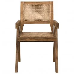 Noir Furniture Jude Chair, Teak With Caning
