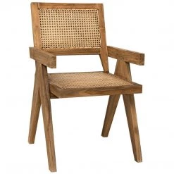 Noir Furniture Jude Chair, Teak With Caning