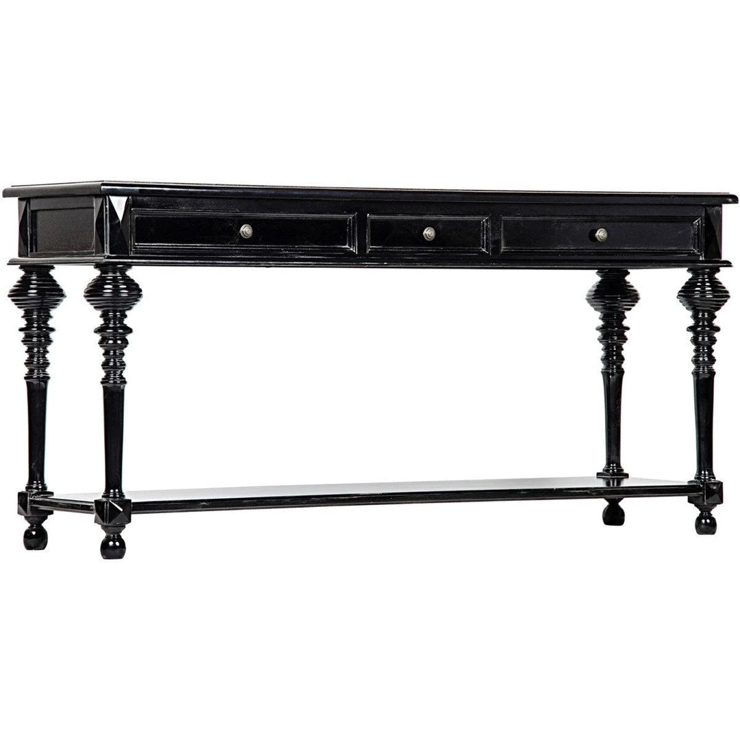Noir Furniture Consoles Noir Colonial Sofa Table Black