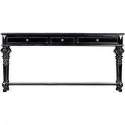 Noir Furniture Consoles Noir Colonial Sofa Table Black