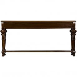 Noir Furniture Noir Colonial Sofa Table , Distressed Brown