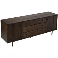 Noir Furniture Buffets Noir Boston Sideboard, Ebony Walnut