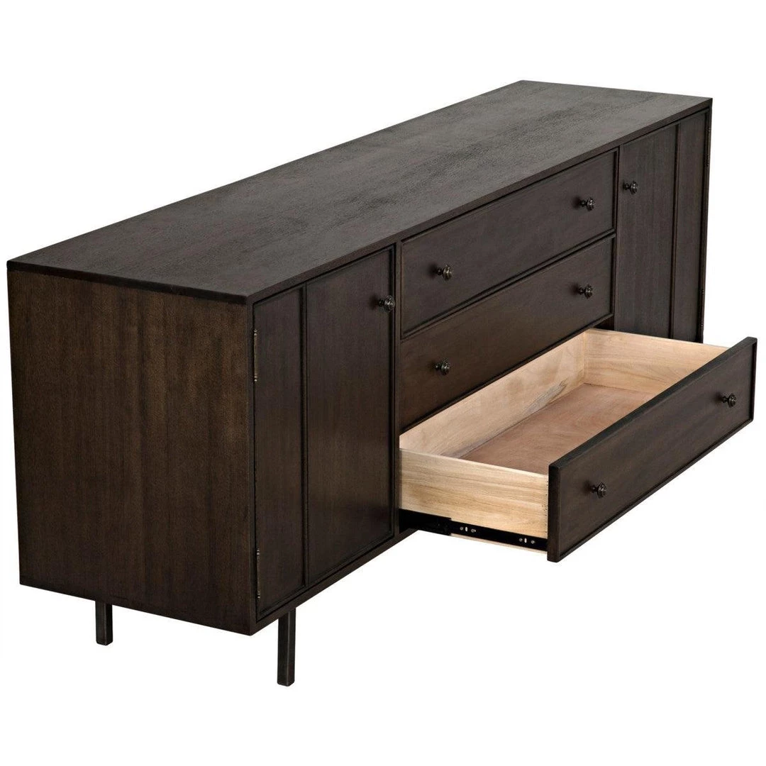 Noir Furniture Buffets Noir Boston Sideboard, Ebony Walnut