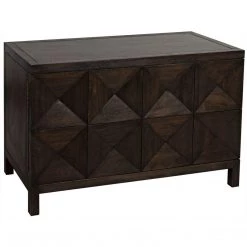 Noir Furniture Buffets Noir Quadrant 2 Door Sideboard, Ebony Walnut