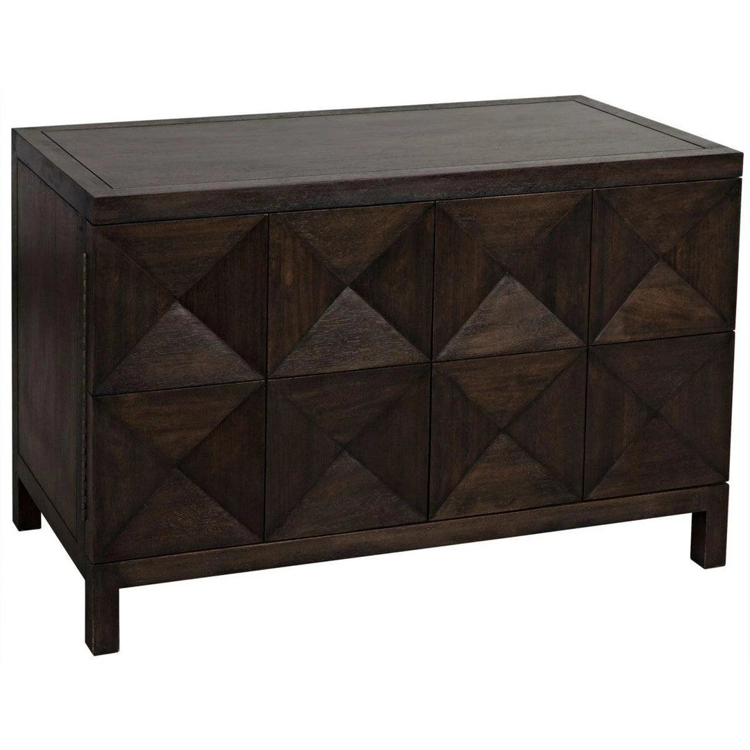 Noir Furniture Buffets Noir Quadrant 2 Door Sideboard, Ebony Walnut