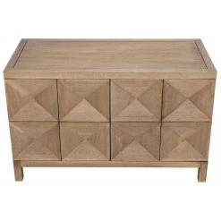 Noir Furniture Noir 2 Door Quadrant Sideboard, Washed Walnut Buffets