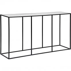 Noir Furniture Convention Sofa Table Black Metal And Antique Glass Accent Tables