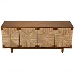 Noir Furniture Noir Brook 4 Door Sideboard, Teak Buffets