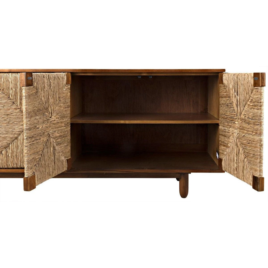 Noir Furniture Noir Brook 4 Door Sideboard, Teak Buffets