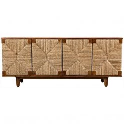 Noir Furniture Noir Brook 4 Door Sideboard, Teak Buffets