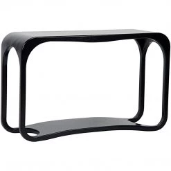 Noir Furniture Milena Console, Hand Rubbed Black Consoles