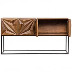 Consoles Noir Furniture Zurich Console, Dark Walnut