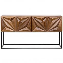Consoles Noir Furniture Zurich Console, Dark Walnut
