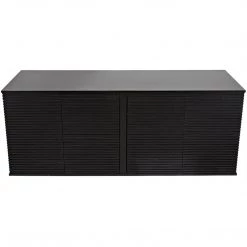 Buffets Noir Furniture Smith 4 Door Sideboard, Hand Rubbed Black