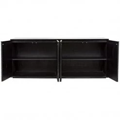 Buffets Noir Furniture Smith 4 Door Sideboard, Hand Rubbed Black