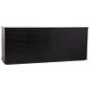 Buffets Noir Furniture Smith 4 Door Sideboard, Hand Rubbed Black