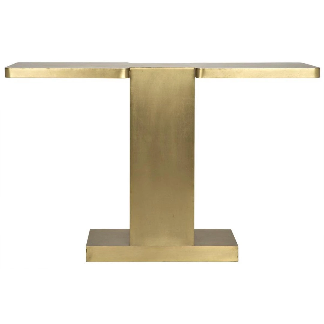 Noir Furniture I Console, Antique Brass