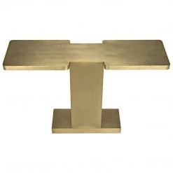 Noir Furniture I Console, Antique Brass