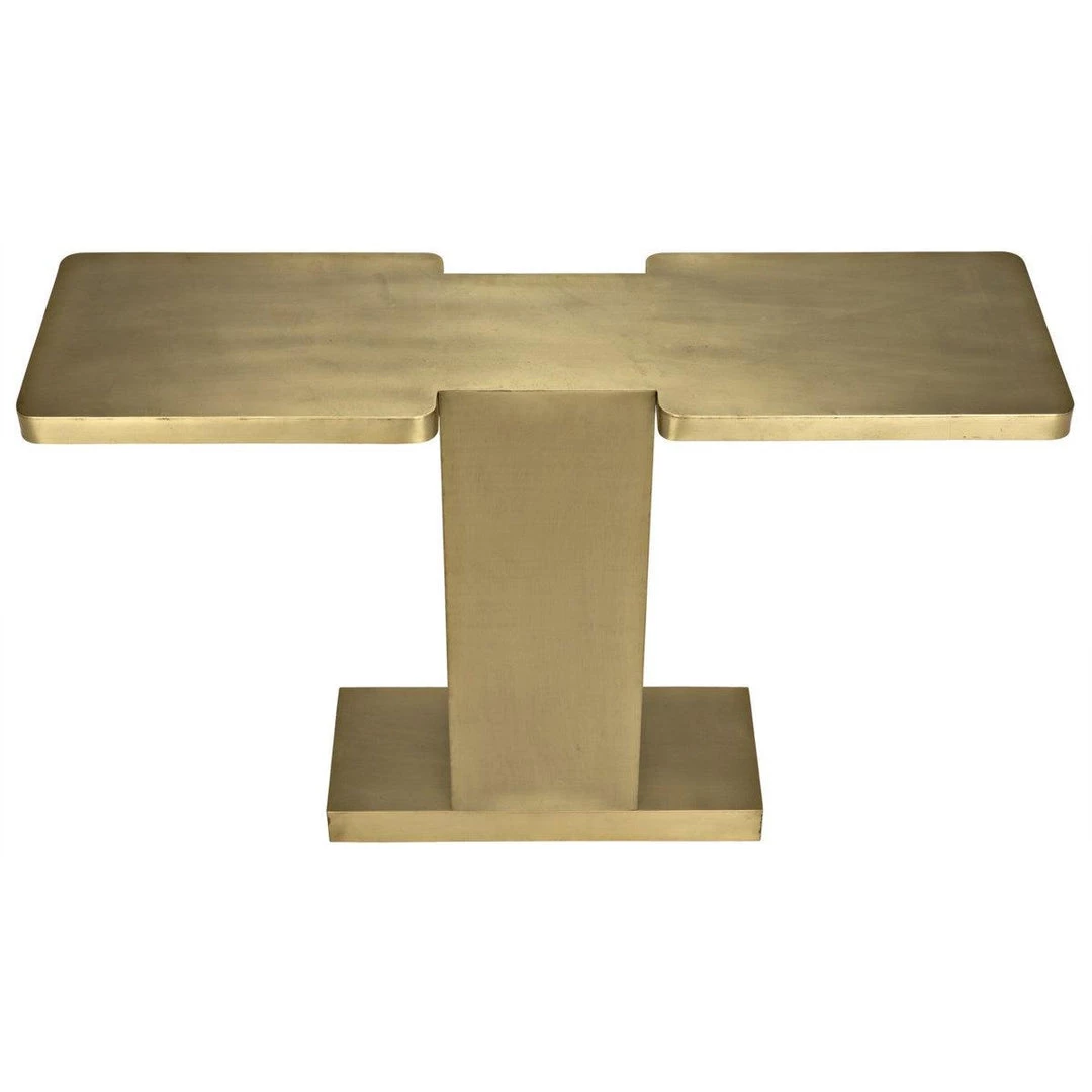 Noir Furniture I Console, Antique Brass