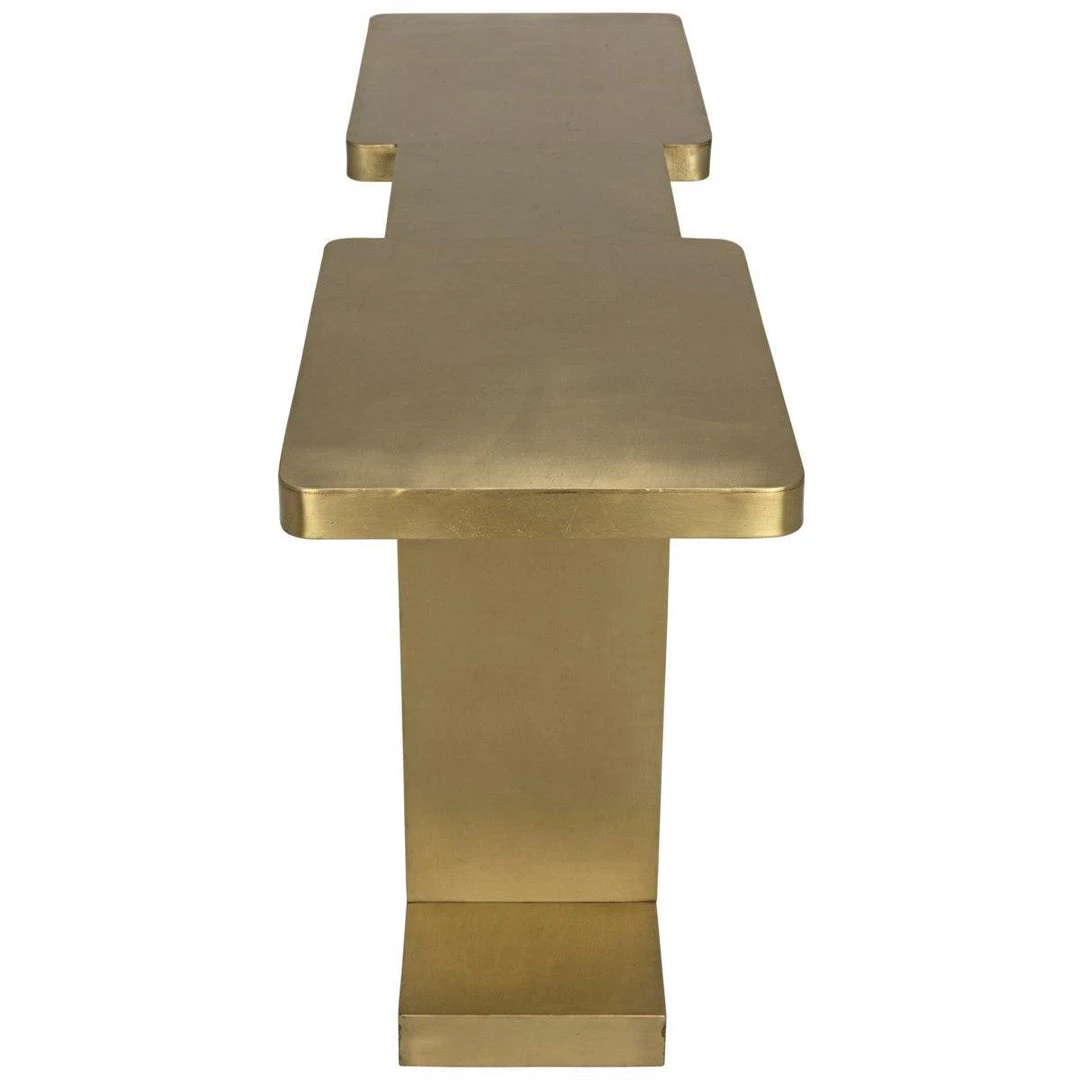 Noir Furniture I Console, Antique Brass