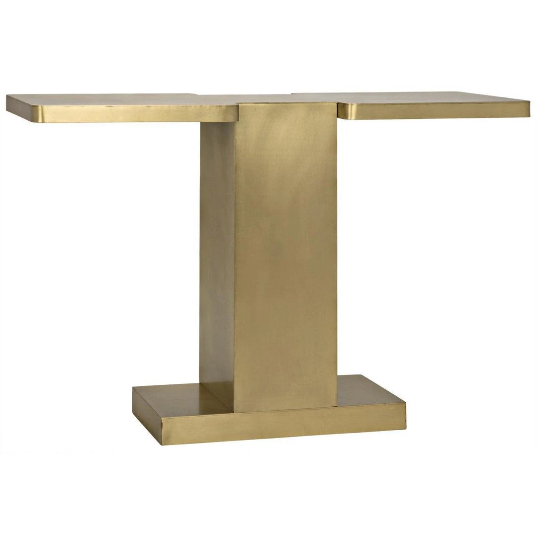 Noir Furniture I Console, Antique Brass