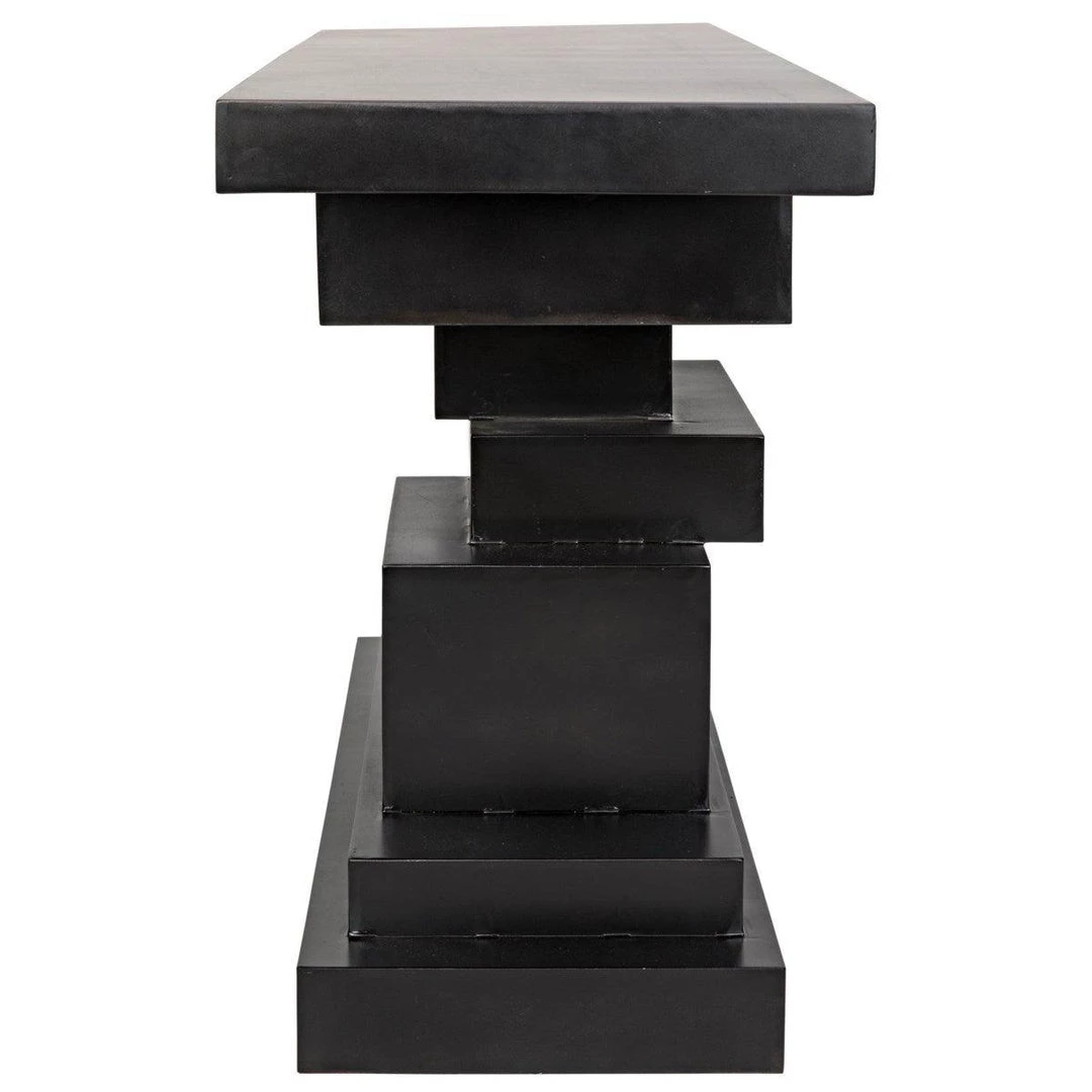 Noir Furniture Platoon Console, Black Metal Consoles