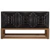 Noir Furniture Noir Oliver Sideboard, Hand Rubbed Black & Teak