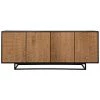 Noir Furniture Buffets Noir Ra Sideboard, Hand Rubbed Black & Teak