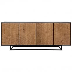 Noir Furniture Buffets Noir Ra Sideboard, Hand Rubbed Black & Teak