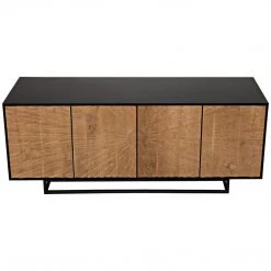 Noir Furniture Buffets Noir Ra Sideboard, Hand Rubbed Black & Teak