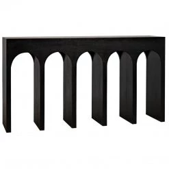 Noir Furniture Bridge Console, Hand Rubbed Black