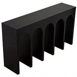 Noir Furniture Bridge Console, Hand Rubbed Black