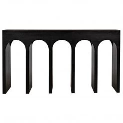 Noir Furniture Bridge Console, Hand Rubbed Black
