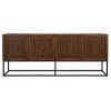 Buffets Noir Furniture Lanon Sideboard With Metal Base, Dark Walnut