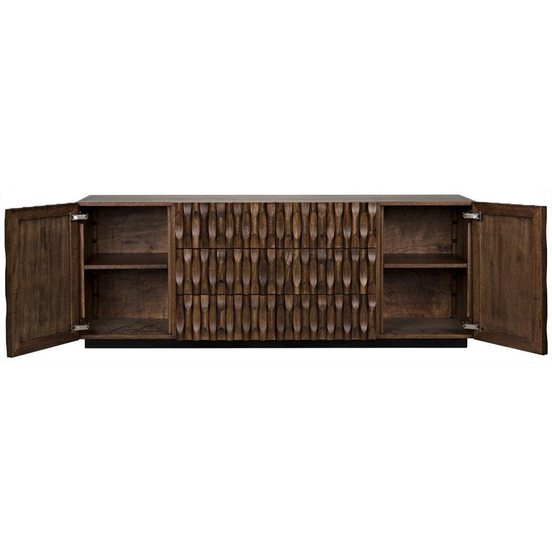 Noir Furniture Cabinets Noir Alameda Sideboard, Large, Dark Walnut