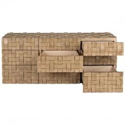 Buffets Noir Furniture Weave Sideboard, Bleached Walnut