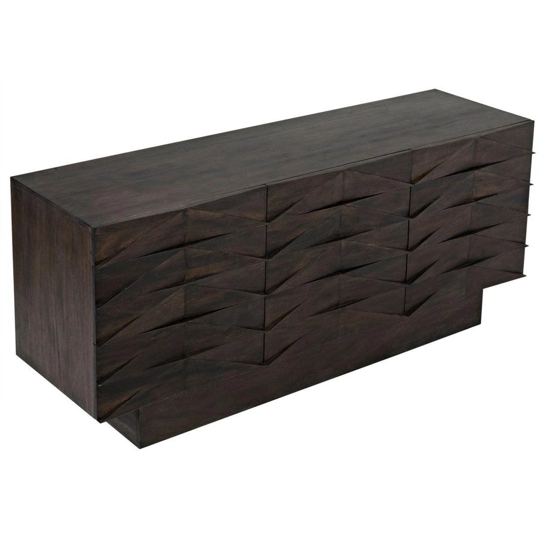 Noir Furniture Drake Sideboard, Ebony Walnut Buffets