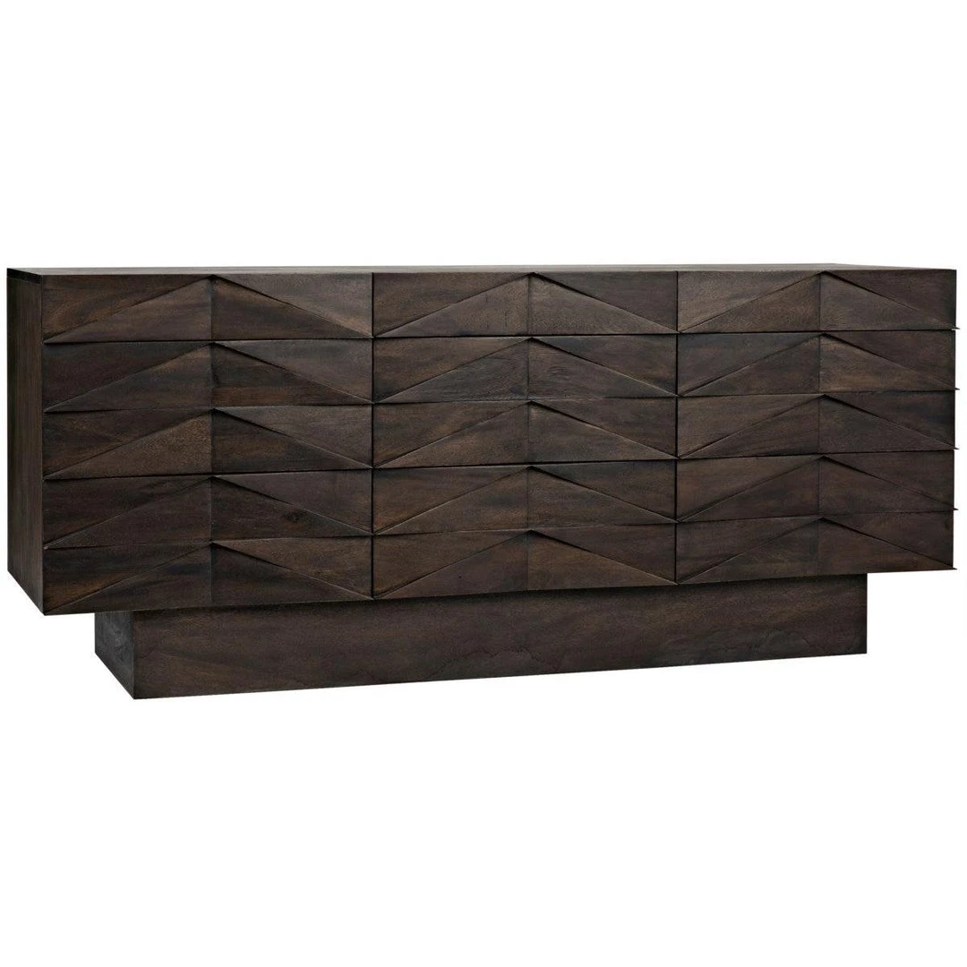 Noir Furniture Drake Sideboard, Ebony Walnut Buffets