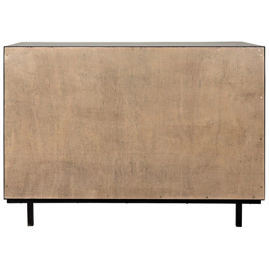 Noir Furniture Ray Sideboard With Metal Box, Bleached Walnut Buffets