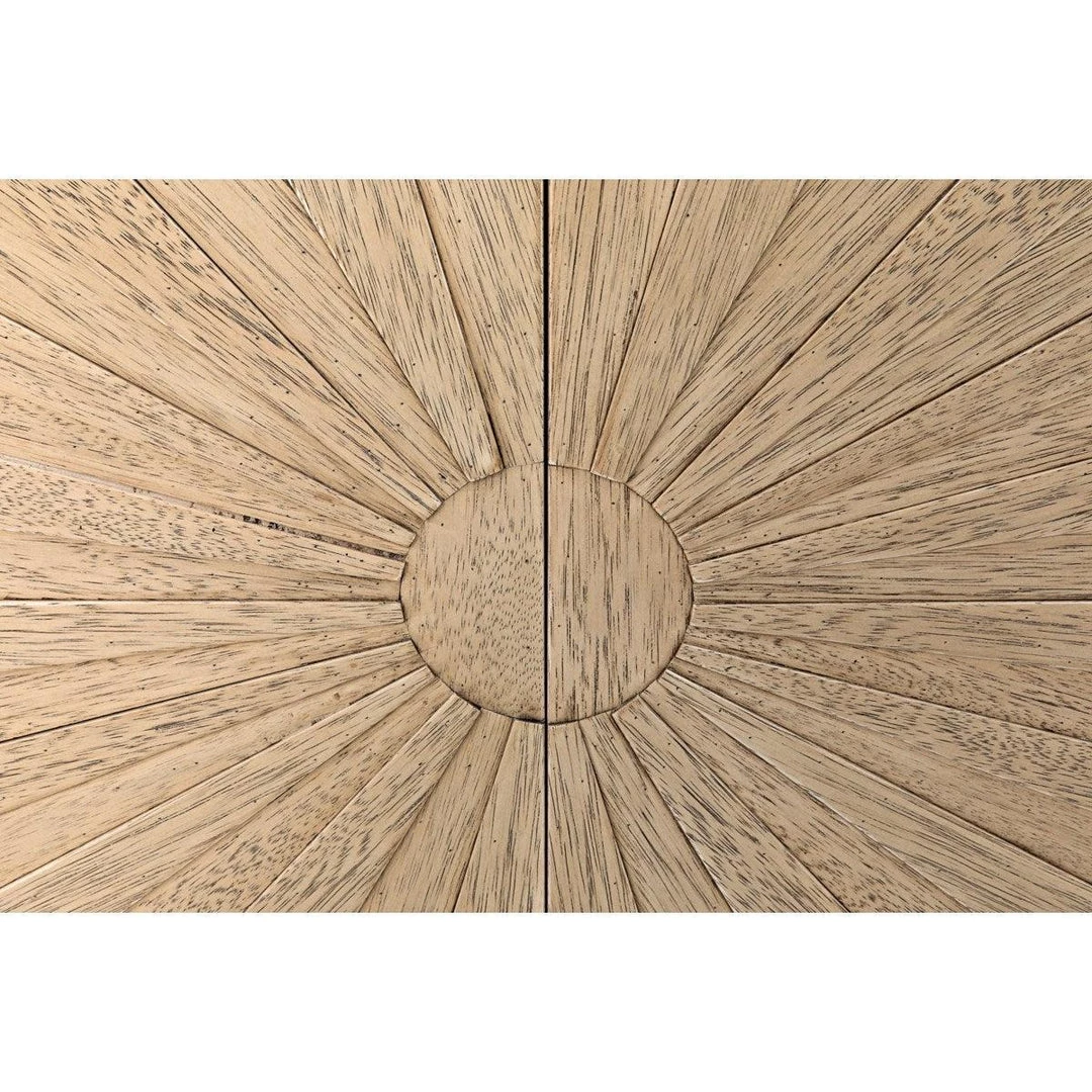 Noir Furniture Ray Sideboard With Metal Box, Bleached Walnut Buffets