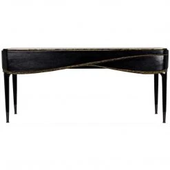 Consoles Noir Furniture Carlisle Console, Hand Rubbed Black With Gold