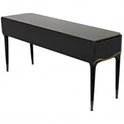 Consoles Noir Furniture Carlisle Console, Hand Rubbed Black With Gold