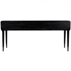 Consoles Noir Furniture Carlisle Console, Hand Rubbed Black With Gold