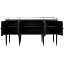 Noir Furniture Conveni Sideboard W/Brass Detail, Charcoal Buffets