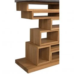 Noir Furniture Balin Console, Dark Walnut/Stone Consoles