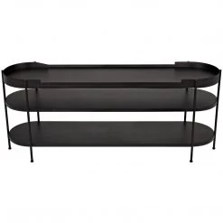 Noir Furniture Cassio Console, Black Metal Consoles