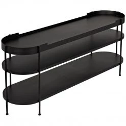 Noir Furniture Cassio Console, Black Metal Consoles